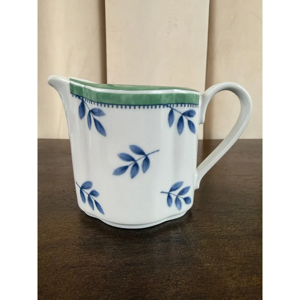 Vintage Villeroy and Boch Switch 3 Pattern Creamer‎ and Lidded Sugar Dish Set